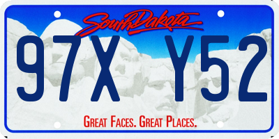 SD license plate 97XY52