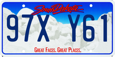SD license plate 97XY61