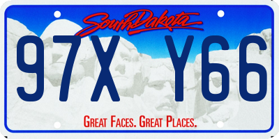 SD license plate 97XY66