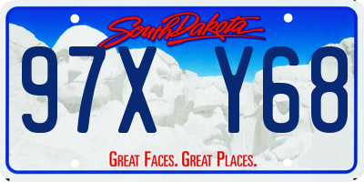 SD license plate 97XY68