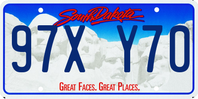 SD license plate 97XY70