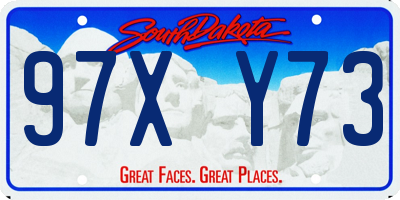 SD license plate 97XY73