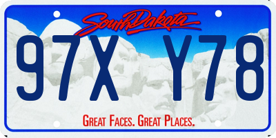 SD license plate 97XY78