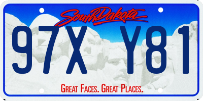 SD license plate 97XY81
