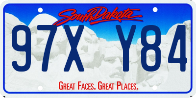 SD license plate 97XY84