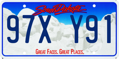 SD license plate 97XY91