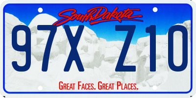 SD license plate 97XZ10