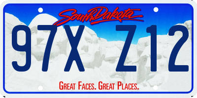SD license plate 97XZ12