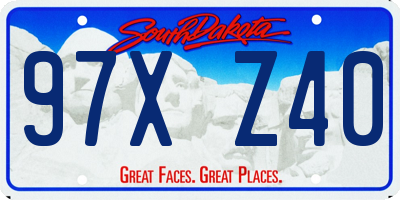 SD license plate 97XZ40