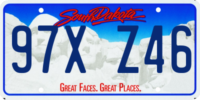 SD license plate 97XZ46