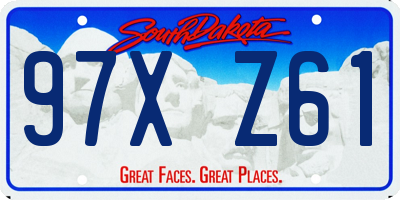 SD license plate 97XZ61
