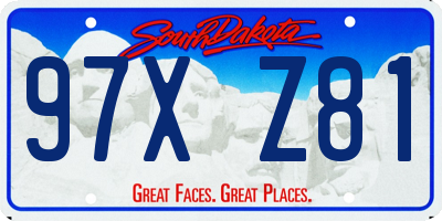 SD license plate 97XZ81