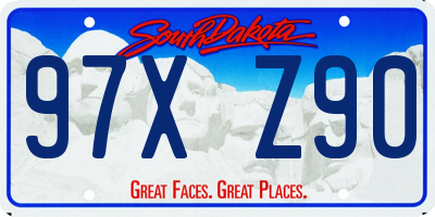 SD license plate 97XZ90