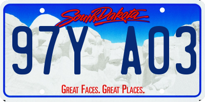 SD license plate 97YA03