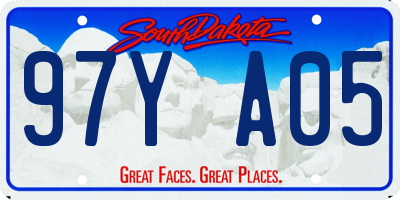 SD license plate 97YA05