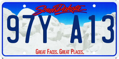 SD license plate 97YA13