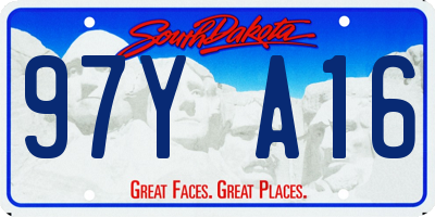 SD license plate 97YA16