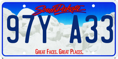 SD license plate 97YA33