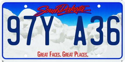 SD license plate 97YA36