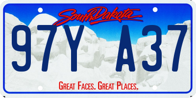 SD license plate 97YA37