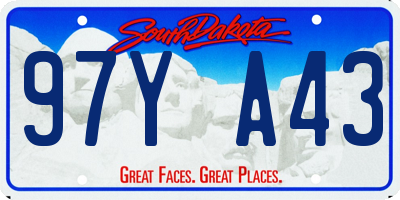 SD license plate 97YA43