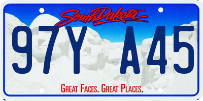 SD license plate 97YA45