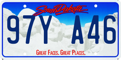 SD license plate 97YA46