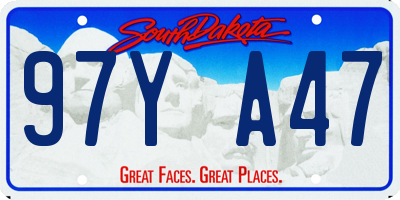 SD license plate 97YA47