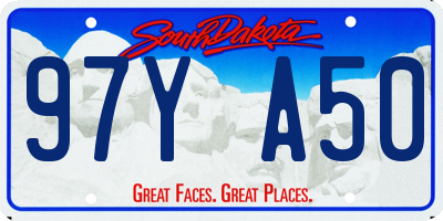 SD license plate 97YA50