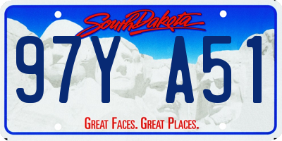 SD license plate 97YA51