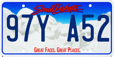 SD license plate 97YA52