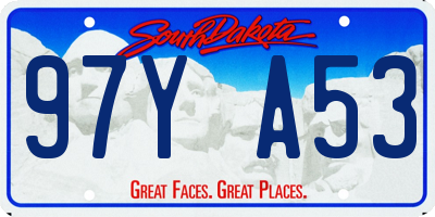 SD license plate 97YA53