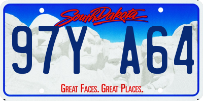 SD license plate 97YA64