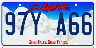 SD license plate 97YA66