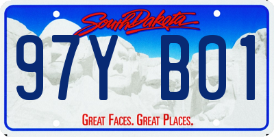 SD license plate 97YB01