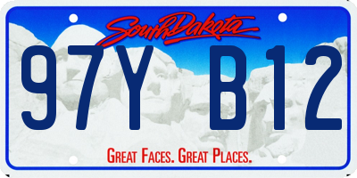 SD license plate 97YB12