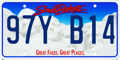 SD license plate 97YB14
