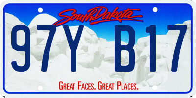 SD license plate 97YB17