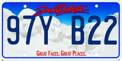 SD license plate 97YB22