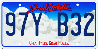 SD license plate 97YB32