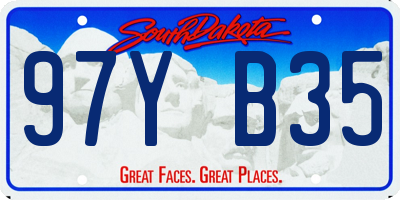 SD license plate 97YB35