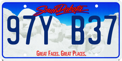 SD license plate 97YB37