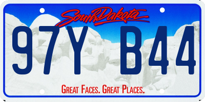 SD license plate 97YB44