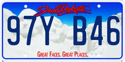 SD license plate 97YB46