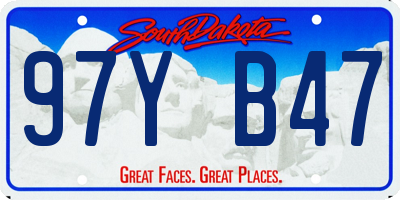 SD license plate 97YB47