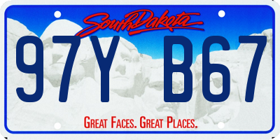 SD license plate 97YB67