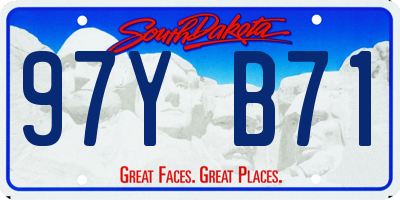 SD license plate 97YB71