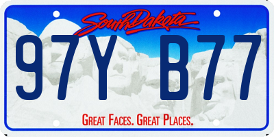 SD license plate 97YB77