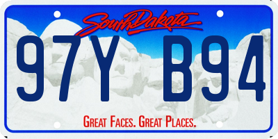 SD license plate 97YB94