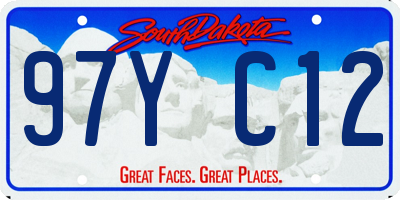 SD license plate 97YC12